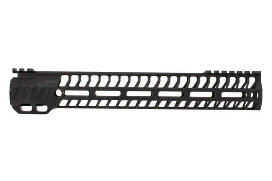 SLR Rifleworks 12.5" HELIX AR-15 handguard with interrupted top rail features M-LOK on four sides and a black finish